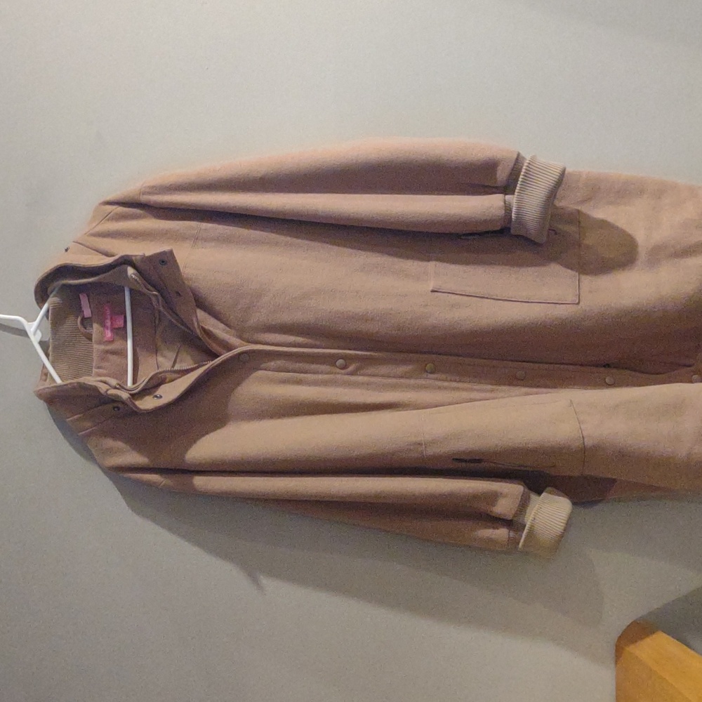 Woman Within 2X Tan Wool Blend Winter Coat